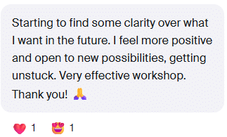Your Next Chapter Zoom Chat Feedback