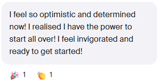 Your Next Chapter Zoom Chat Feedback